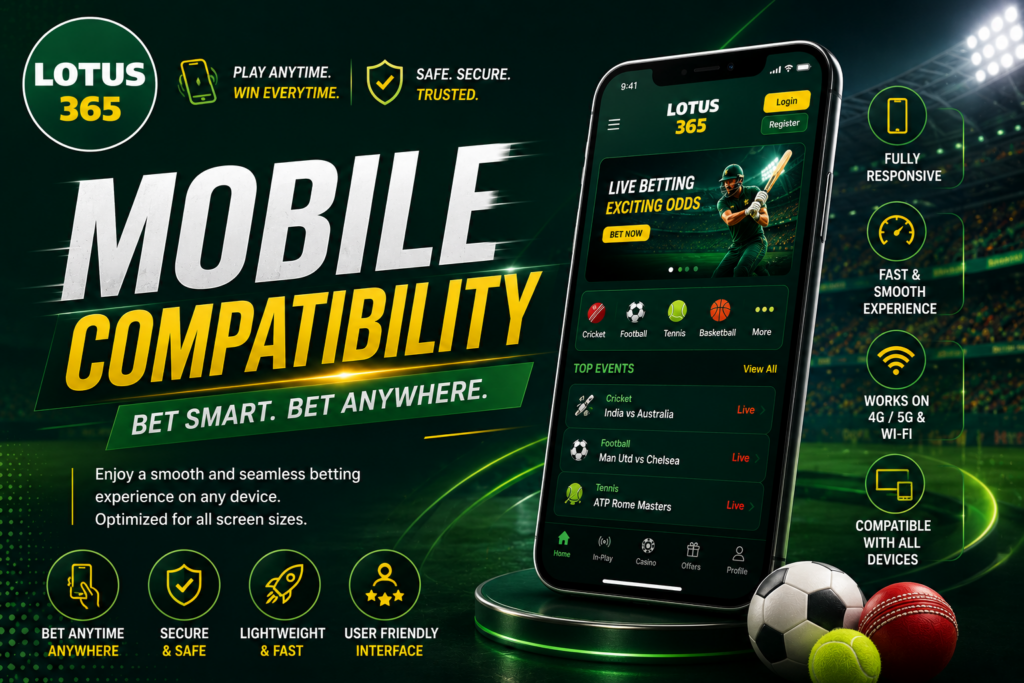 Mobile compatibility for sports betting - Lotus365