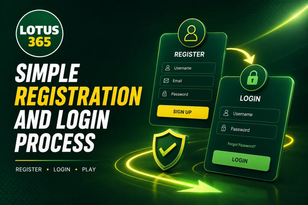 Lotus365:Simple Registration and Login Process