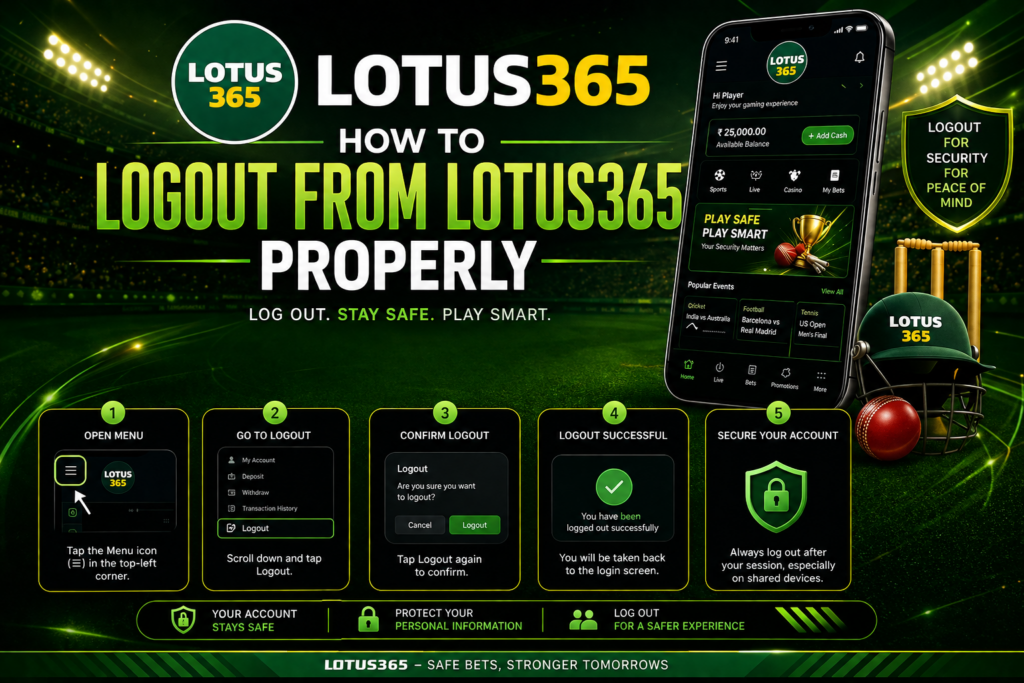 How to logout from Lotus365