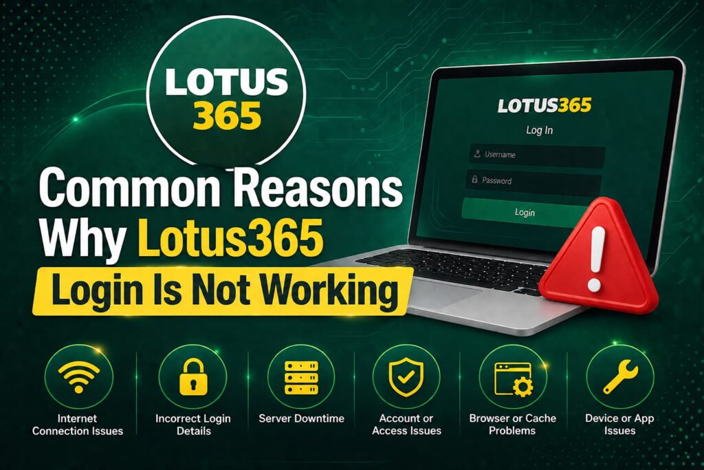 Common Reasons Why Lotus365 Login Is Not Working