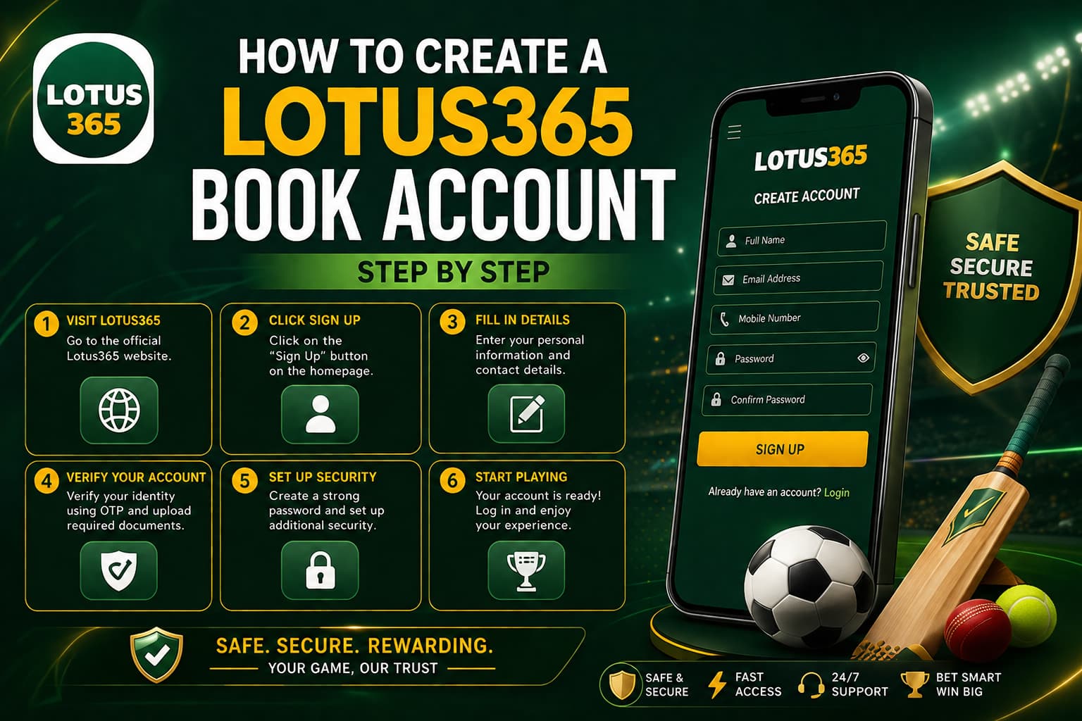 Read more about the article How to Create a Lotus365 Book Account Step by Step