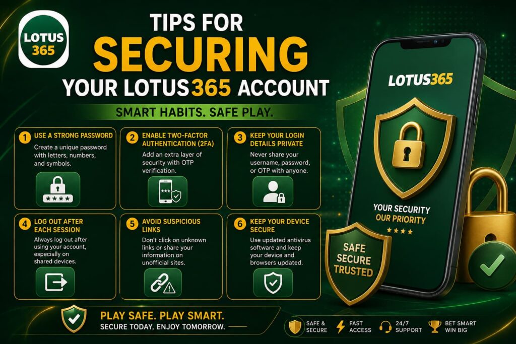 Tips for Securing Your Lotus365 Account