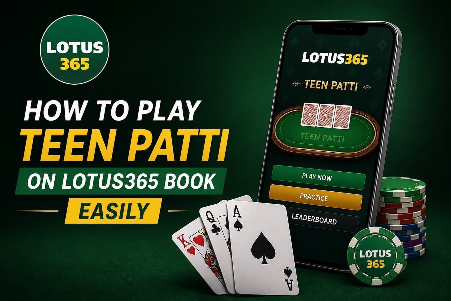 How to Play Teen Patti on Lotus365 Book Easily