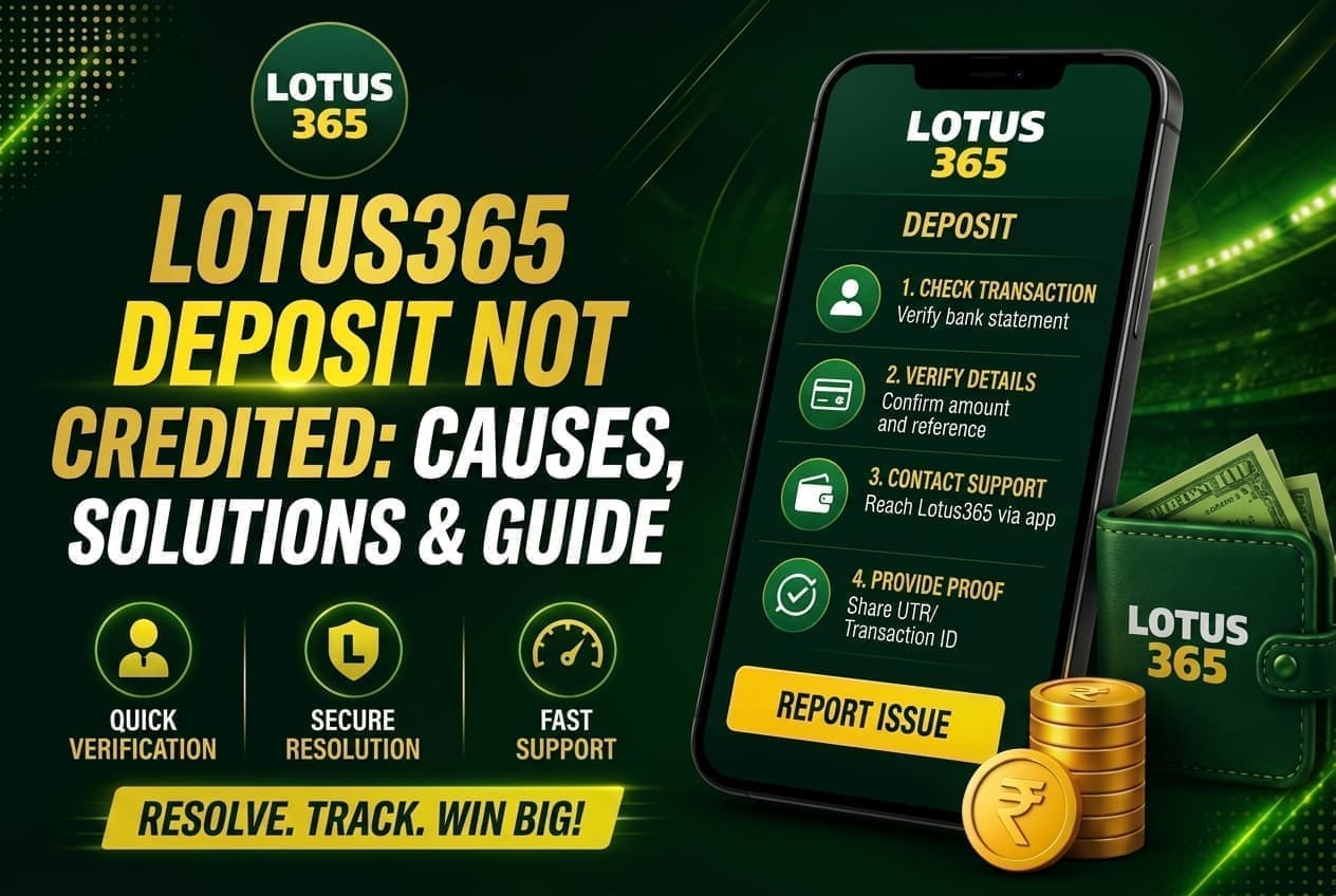 Read more about the article Lotus365 Deposit Not Credited: Causes, Solutions & Guide