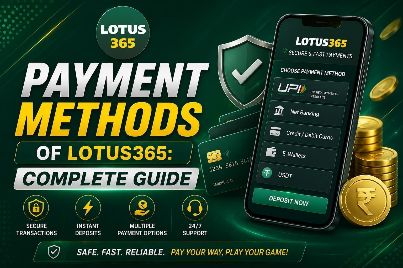 Payment Methods of Lotus365 Complete Guide